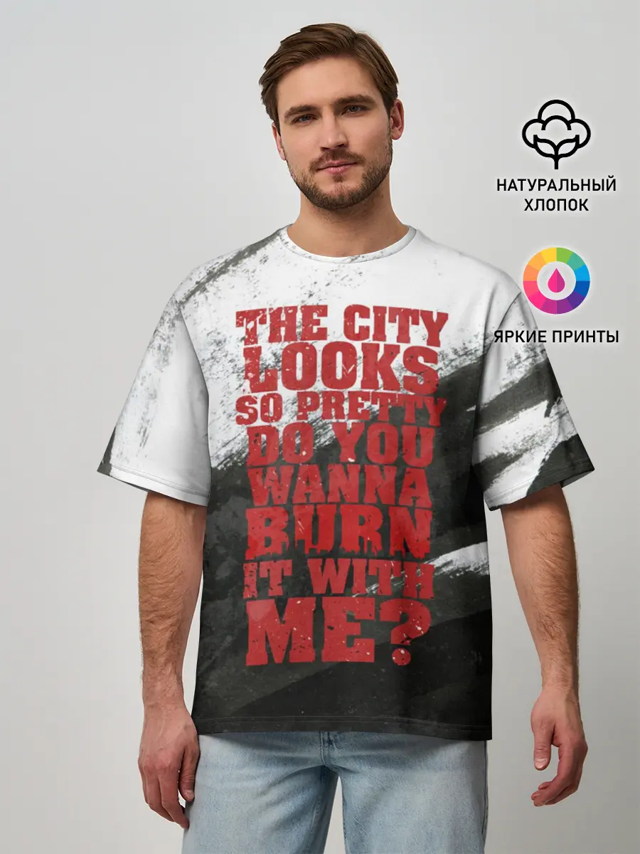 Мужская футболка оверсайз / Hollywood Undead