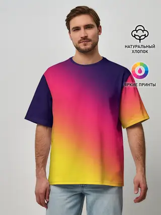 Мужская футболка оверсайз / Градиент