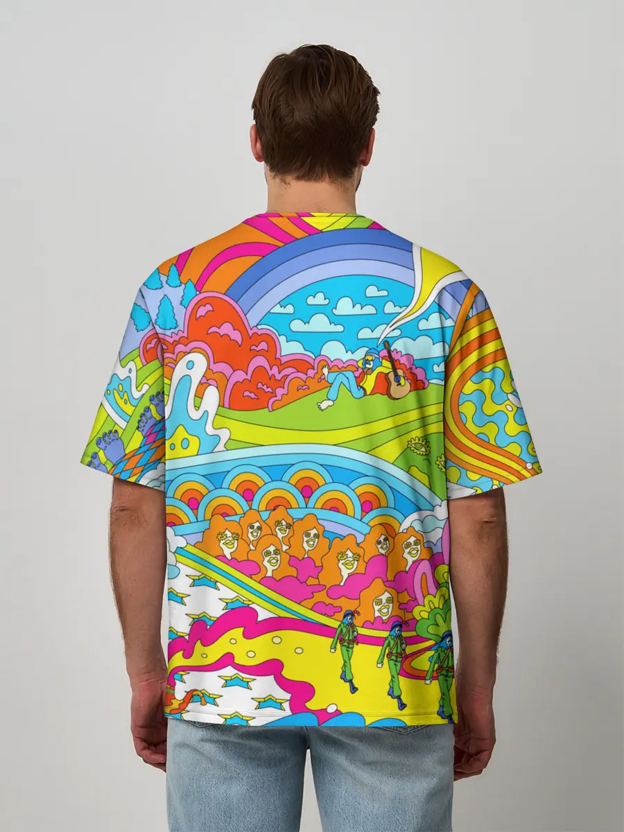 Мужская футболка оверсайз / ХИППИ