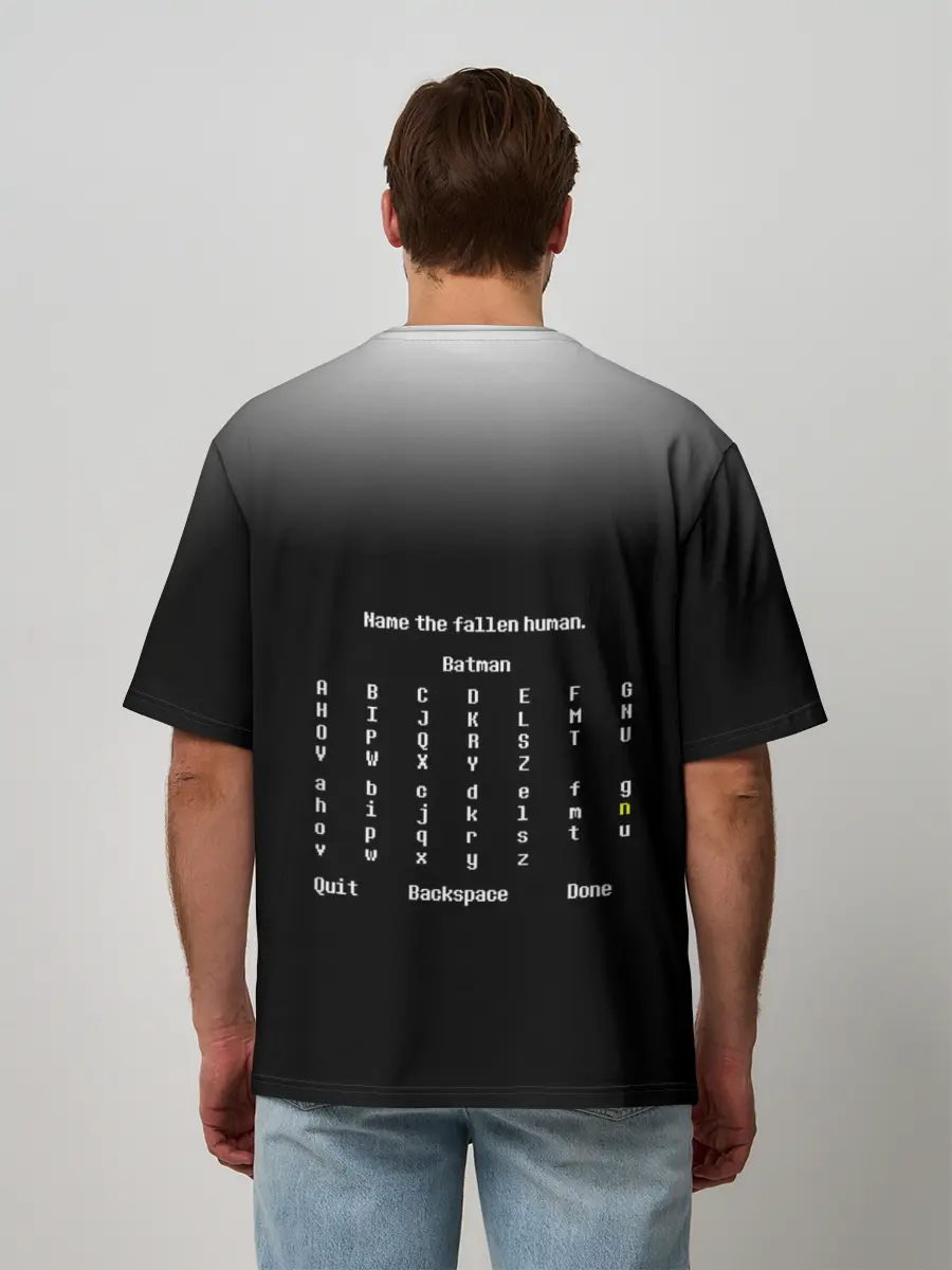 Мужская футболка оверсайз / Undertale STOP.