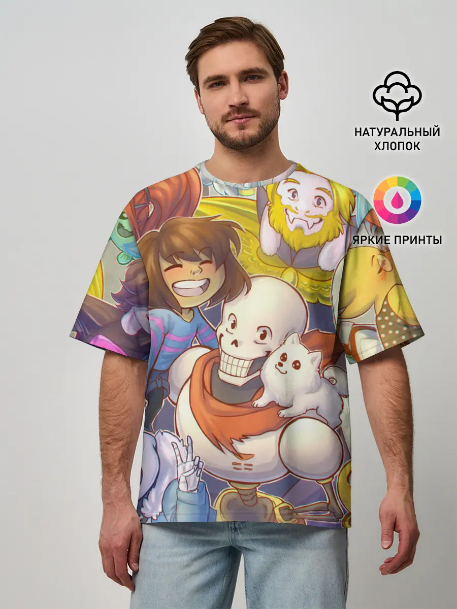 Мужская футболка оверсайз / UNDERTALE