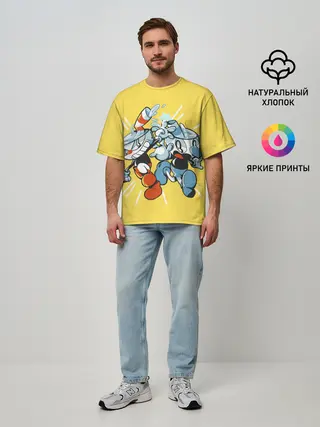 Мужская футболка оверсайз / Cuphead bros