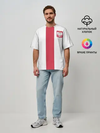 Мужская футболка оверсайз / Сборная Польша