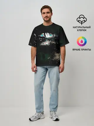 Мужская футболка оверсайз / Глаза Ябоку. БЕЗДОМНЫЙ БОГ