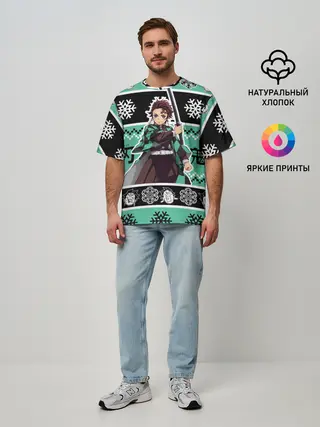 Мужская футболка оверсайз / ТАНДЖИРО КАМАДО