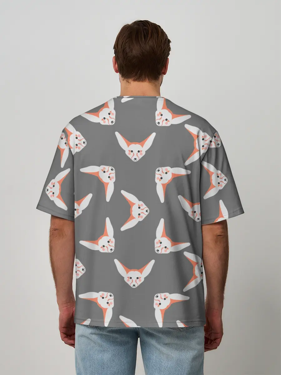 Мужская футболка оверсайз / Лиса Фенек