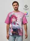 Мужская футболка оверсайз / GENSHIN IMPACT, РОЗАРИЯ