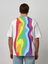 Мужская футболка оверсайз / Радуга
