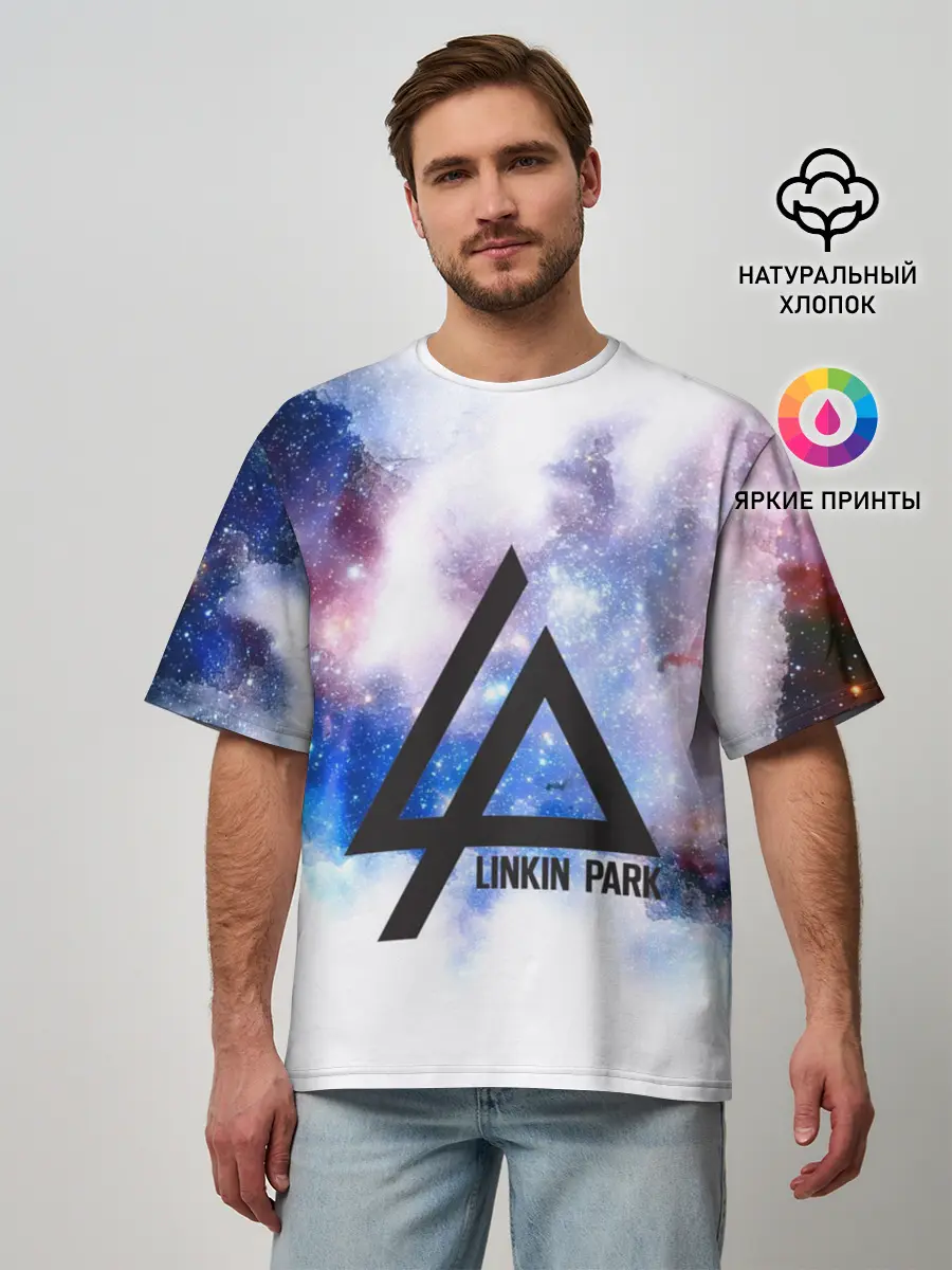 Мужская футболка оверсайз / Linkin park