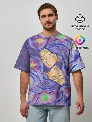 Мужская футболка оверсайз / Галактика