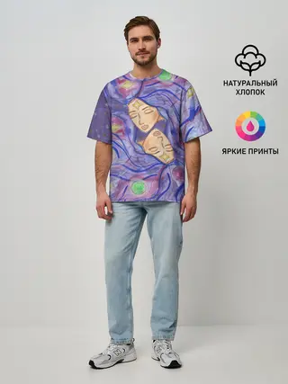 Мужская футболка оверсайз / Галактика