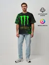 Мужская футболка оверсайз / MONSTER ENERGY NEON | МОНСТЕР НЕОН