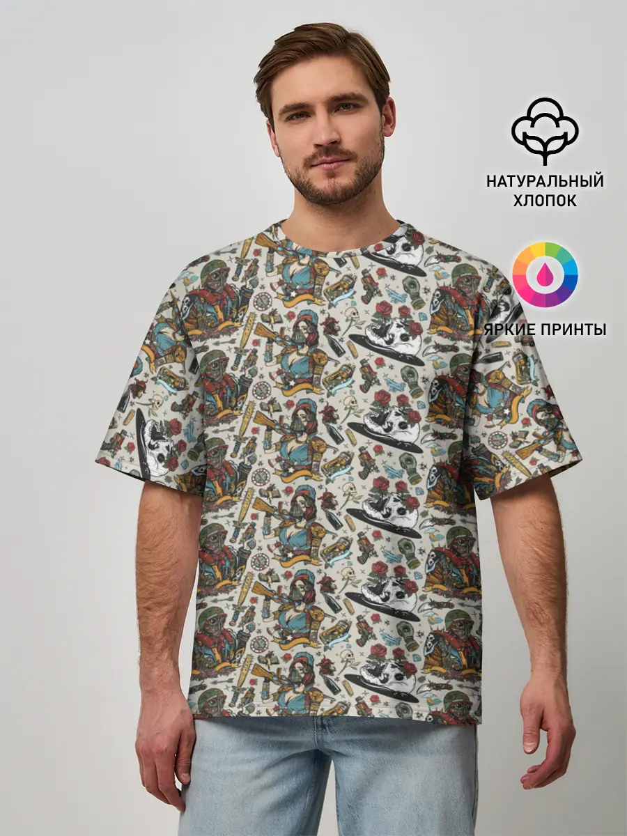 Мужская футболка оверсайз / апокалипсис / конец света