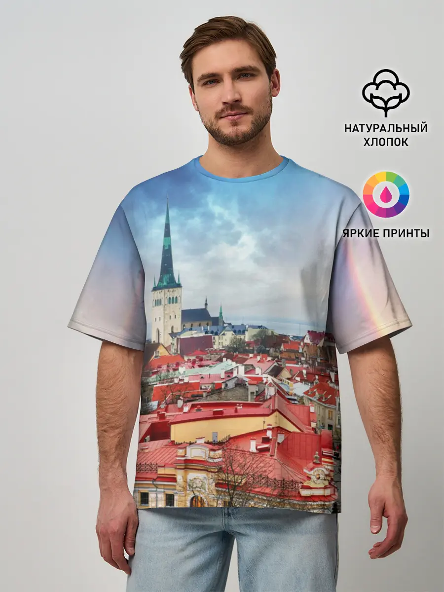Мужская футболка оверсайз / Таллин