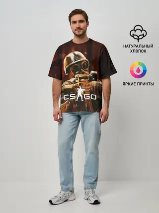 Мужская футболка оверсайз / CS:GO