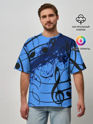 Мужская футболка оверсайз / Музыка