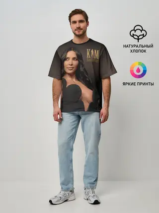 Мужская футболка оверсайз / Ким Кардашьян