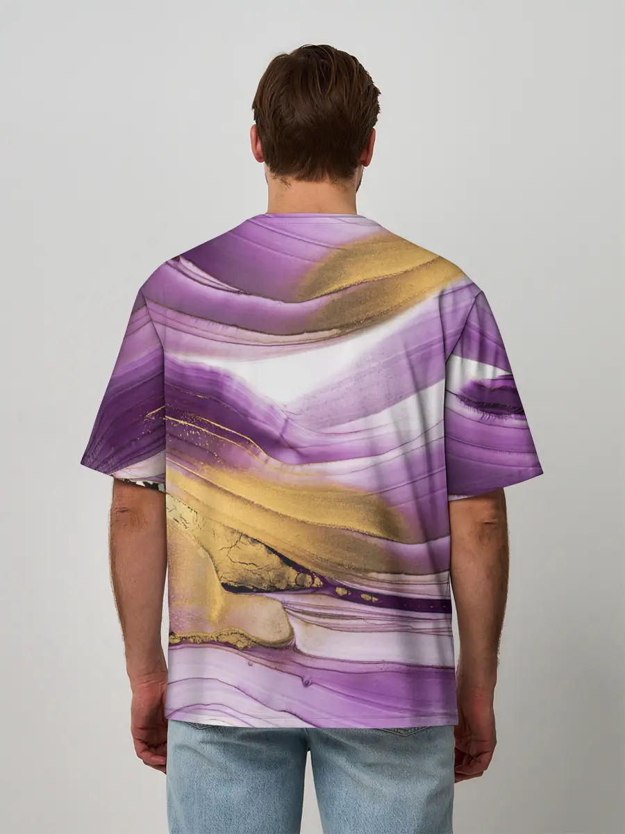 Мужская футболка оверсайз / Наслоение красок