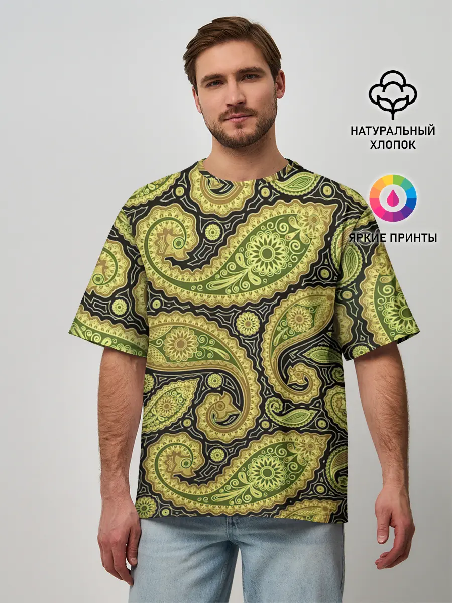 Мужская футболка оверсайз / Молекулярная хна