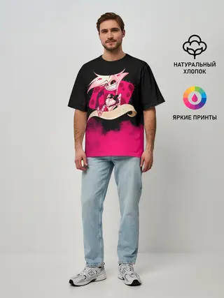 Мужская футболка оверсайз / Hazbin Hotel