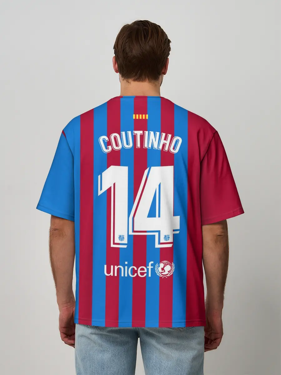 Мужская футболка оверсайз / Форма Коутиньо Барселона 21/22