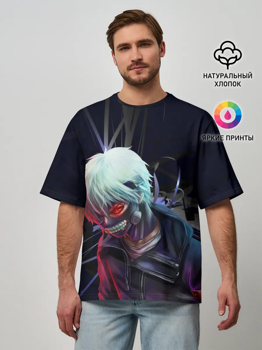 Мужская футболка оверсайз / Токийский Гуль