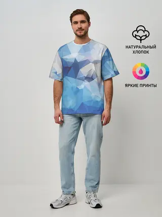 Мужская футболка оверсайз / Абстракция