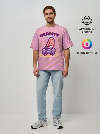 Мужская футболка оверсайз / Hermit cone. Отшельник