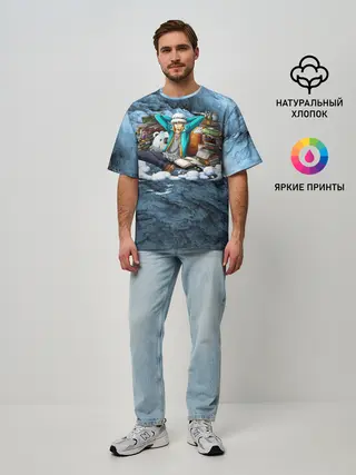 Мужская футболка оверсайз / One Piece | Trafalgar Law