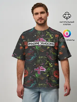 Мужская футболка оверсайз / Imagine Dragons Ink