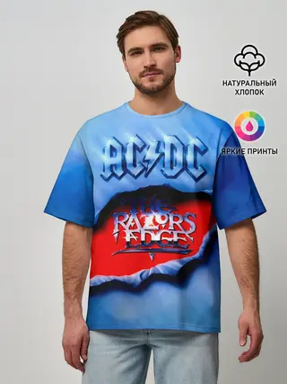 Мужская футболка оверсайз / AC/DC - The Razor’s Edge