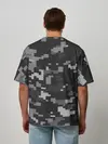 Мужская футболка оверсайз / Пиксельный камуфляж