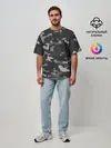 Мужская футболка оверсайз / Пиксельный камуфляж