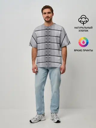 Мужская футболка оверсайз / Metal Armor