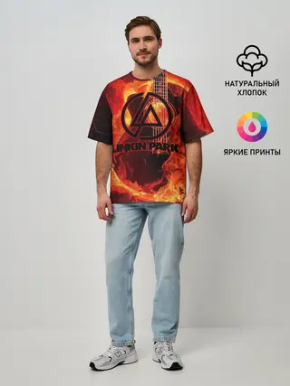 Мужская футболка оверсайз / Linkin Park
