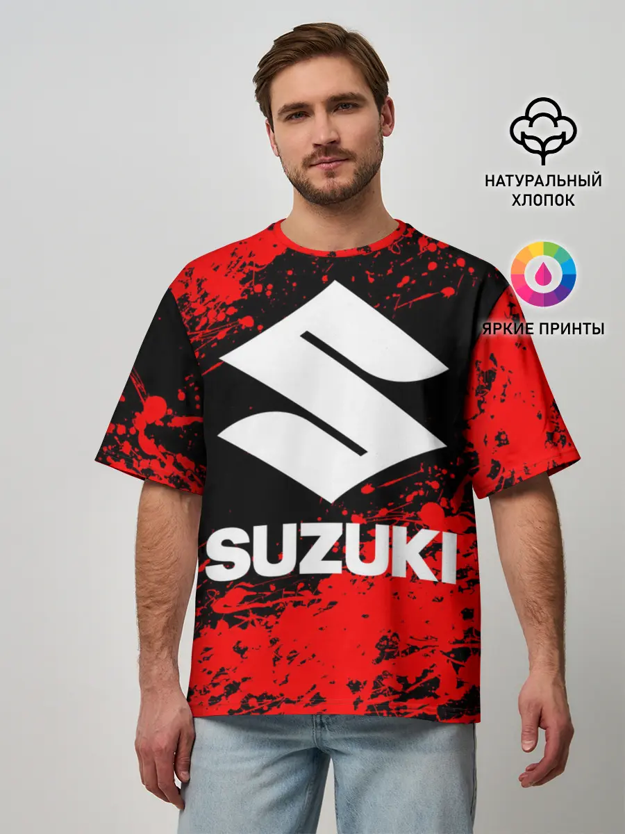 Мужская футболка оверсайз / SUZUKI