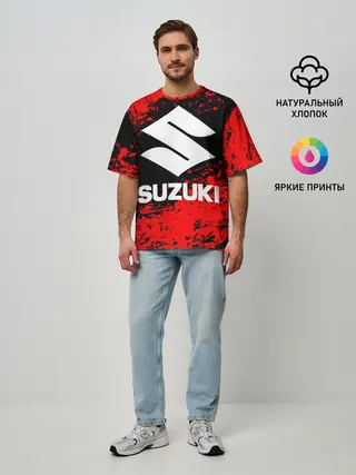 Мужская футболка оверсайз / SUZUKI