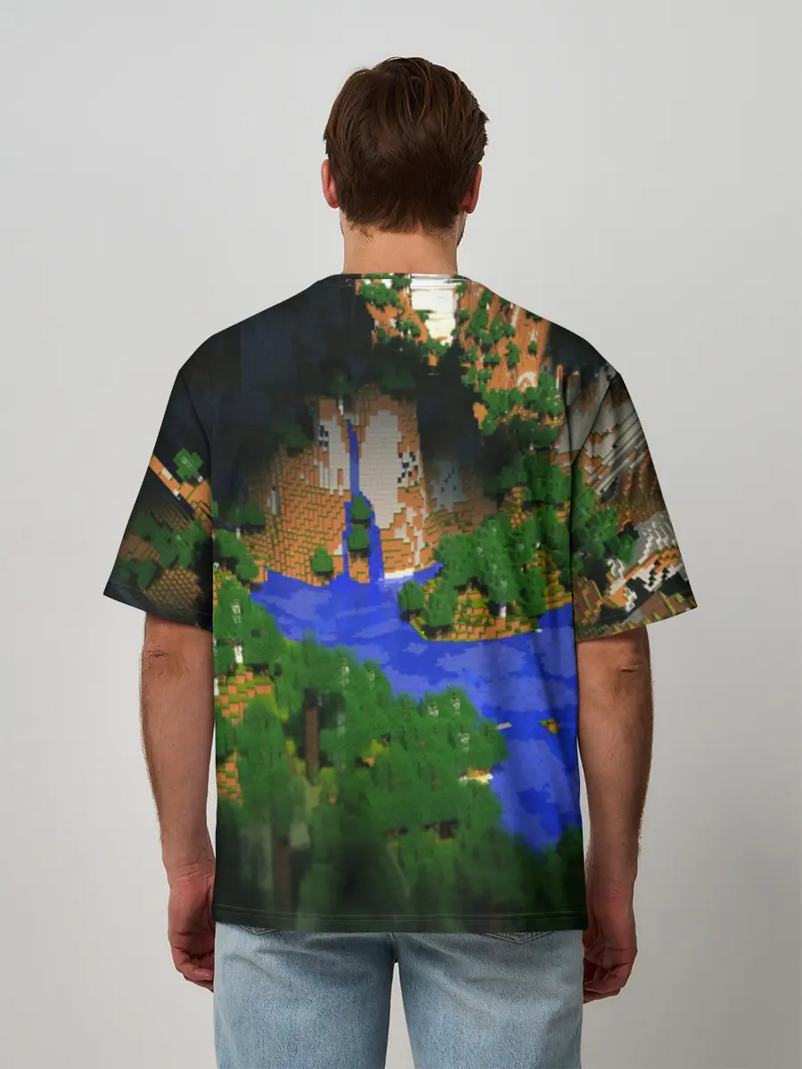 Мужская футболка оверсайз / Minecraft