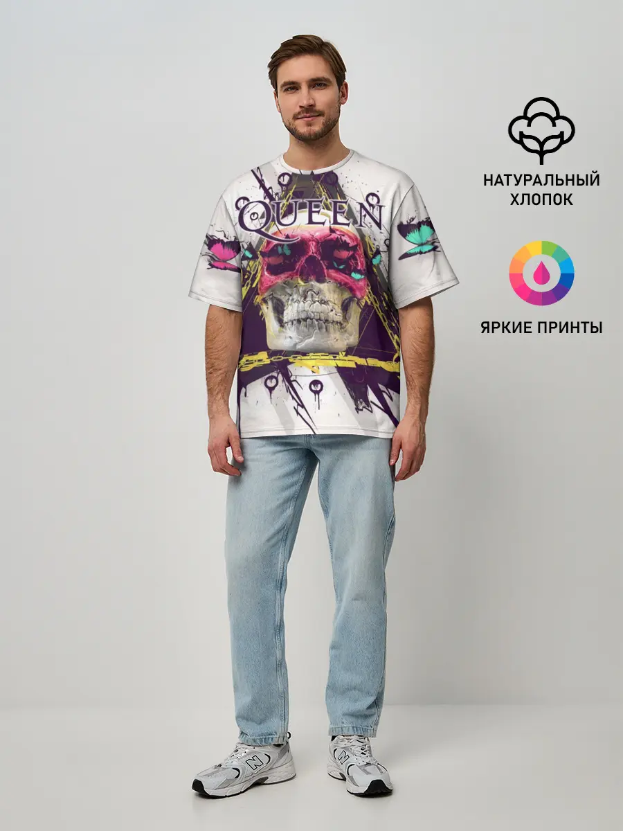 Мужская футболка оверсайз / Queen