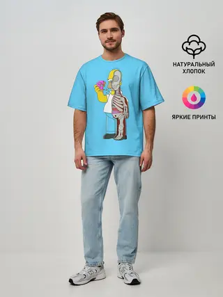 Мужская футболка оверсайз / Гомер