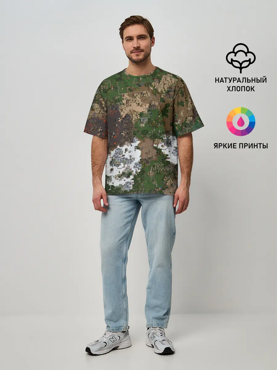 Мужская футболка оверсайз / Heroes III New Map