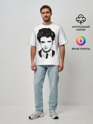 Мужская футболка оверсайз / РОБЕРТ ПАТТИНСОН