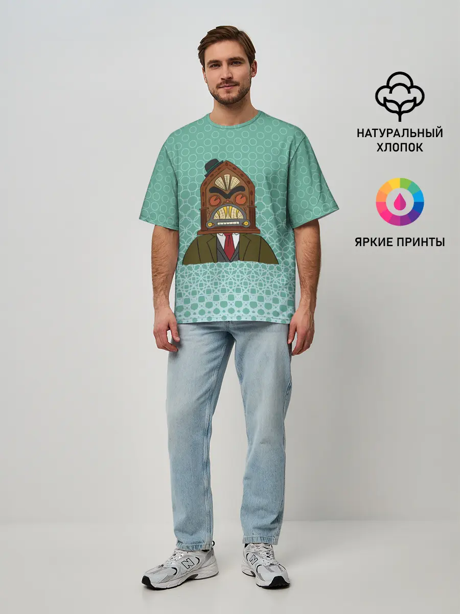 Мужская футболка оверсайз / Radiohead | Радиохед | Logo