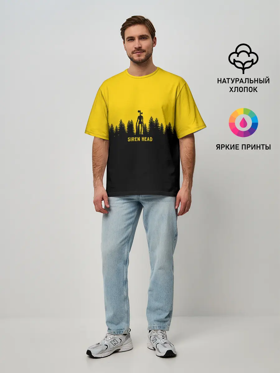 Мужская футболка оверсайз / Siren Head