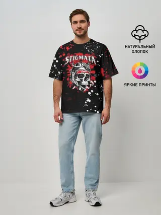 Мужская футболка оверсайз / Stigmata | Стигмата