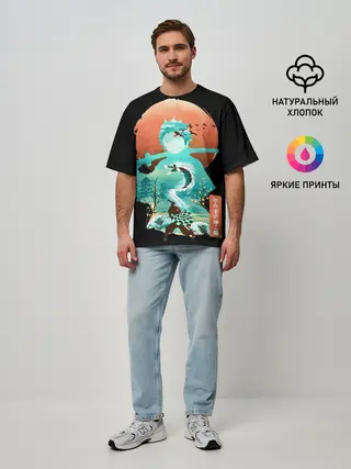 Мужская футболка оверсайз / Танджиро