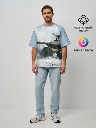 Мужская футболка оверсайз / ТАНК