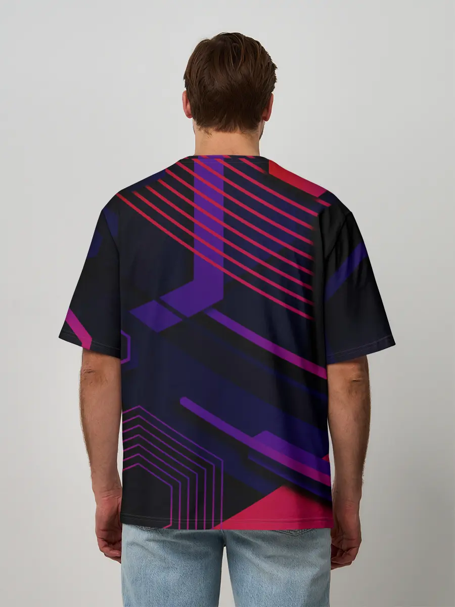 Мужская футболка оверсайз / Modern Geometry