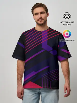 Мужская футболка оверсайз / Modern Geometry