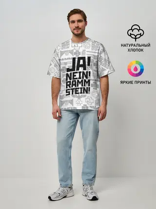 Мужская футболка оверсайз / RAMMSTEIN